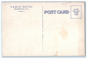 c1930's Vance Hotel Statesville North Carolina NC Multiview Vintage Postcard