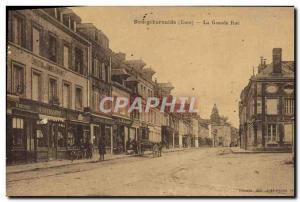 Old Postcard Bourgtheroudle La Grande Rue