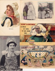 BRITTANY BRETAGNE Folklore France 319 Vintage Postcards (L3125)