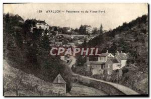 Old Postcard Avallon Panorama Vu Du Vieux Pave