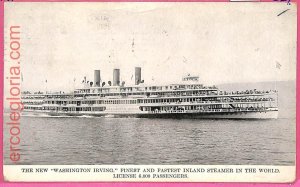 af8139 - USA - VINTAGE POSTCARD Postcards - 1913 - Ship Washington Irving-