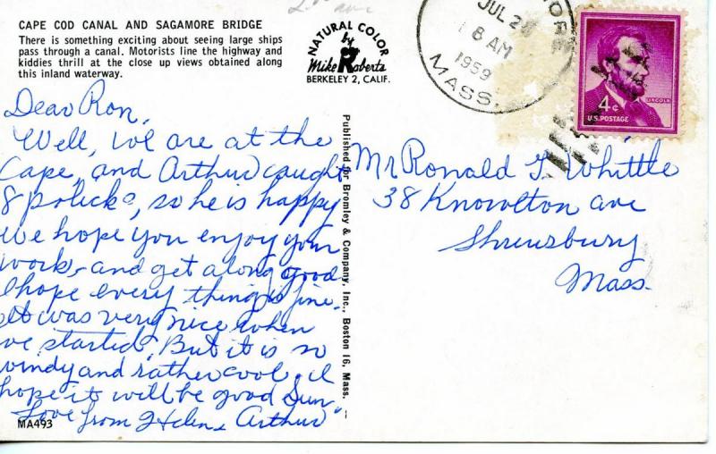 MA - Sagamore, Cape Cod. Sagamore Bridge, Canal