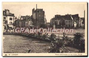 Old Postcard Lorient Place Clemenceau and Rue Victor Masse