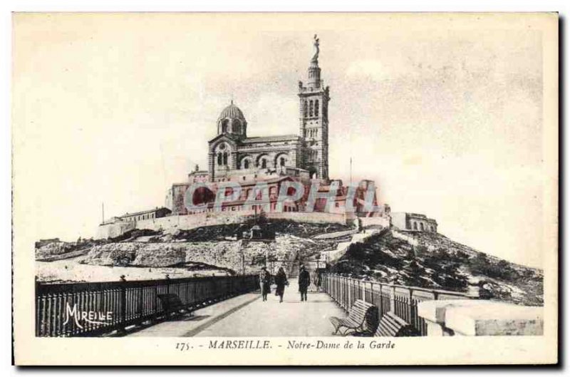 Old Postcard Marseille Notre Dame de la Garde