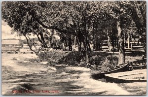 VINTAGE POSTCARD THE OUTING CLUB AT CLEAR LAKE IOWA POSTED 1909