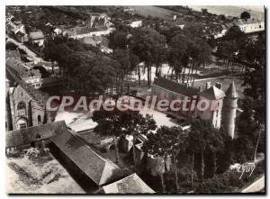 Postcard Modern airplane on Nangis (S & M) Le Chateau de Marne