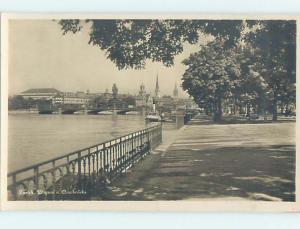 old rppc WALKWAY ALONG SHORELINE Zurich Switzerland HM1988