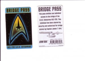 Star Trek Plastic Card, USS Enterprise Bridge Pass, 1997