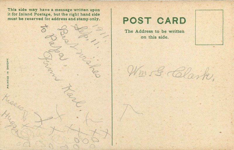 Large Letter To My Father 1911 Postcard