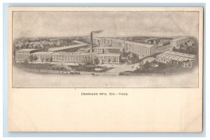 c1900s Aerial View, Framingham Massachusetts MA Dennison Mfg. Co. PMC Postcard 