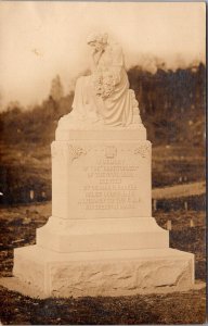 RPPC Civil War Monument Riverside Cemetery Winchendon MA c1911 Postcard R69