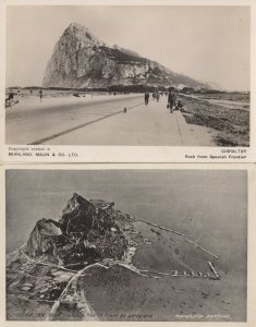 Gibraltar From An Aeroplane 2x Real Photo Postcard s