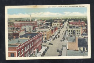 WATERTOWN SOUTH DAKOTA SD DOWNTOWN BIRDSEYE VIEW VINTAGE POSTCARD