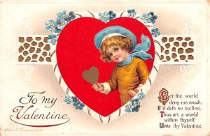 Artist Ellen Clapsaddle Valentines Day Unused 