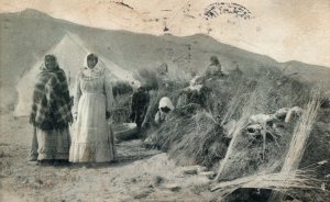 1909 Piute Native American Village Reno & Goldfield RPO Cancel Nevada F140