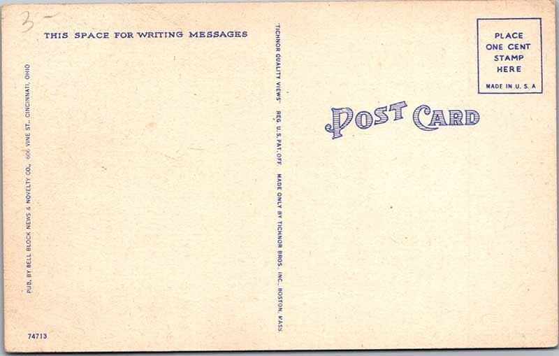 Postcard HOTEL SCENE Cincinnati Ohio OH AM3933