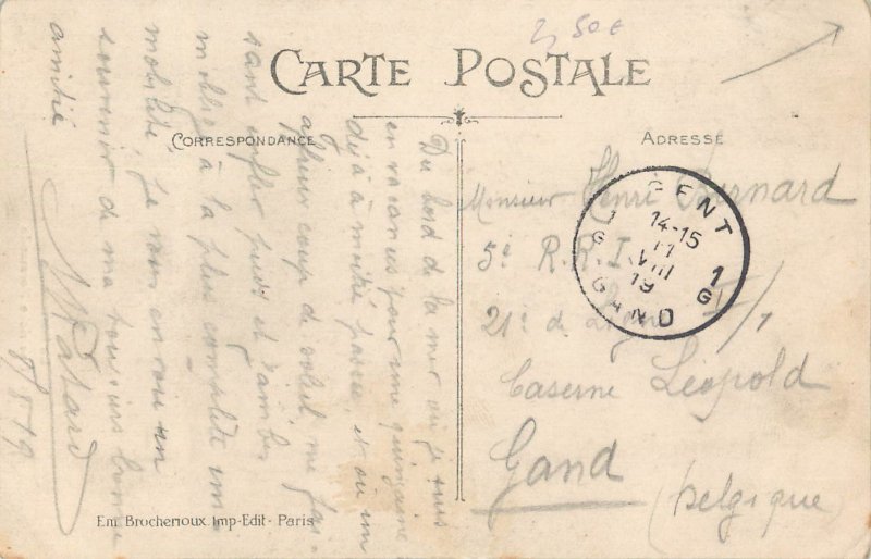 French folk type from France Normandy c.1919 postcard