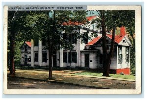 1923 East Hall Wesleyan University Middletown Connecticut CT Vintage Postcard 