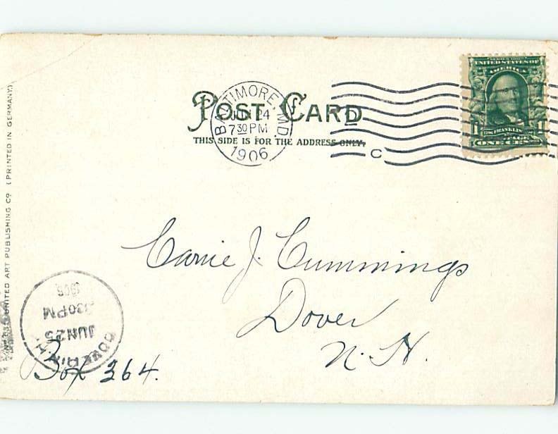 Pre-1907 PARK SCENE Baltimore Maryland MD hp9677