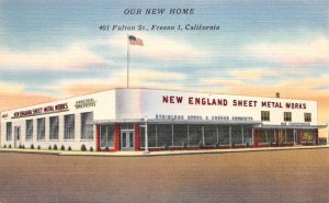 Fresno California New England Sheet Metal Works Vintage Postcard AA68769