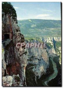 Modern Postcard The picturesque Gorges du Verdon peak seen on the Verdon tunn...