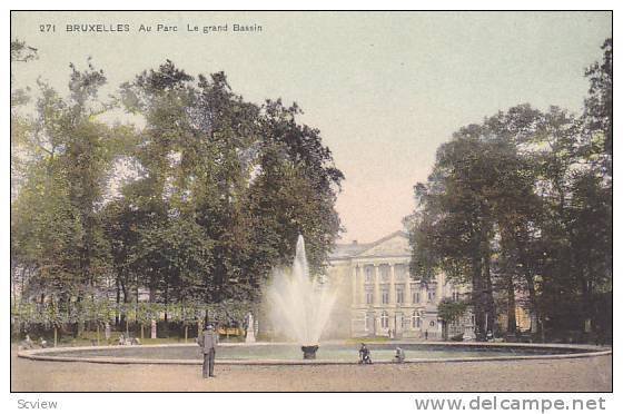 Au Parc Le Grand Bassin, Bruxelles, Belgium, 1900-1910s