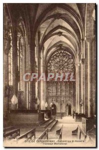 Postcard Old Cite Carcassonne Cathedrale St Nazaire Transept Meridional