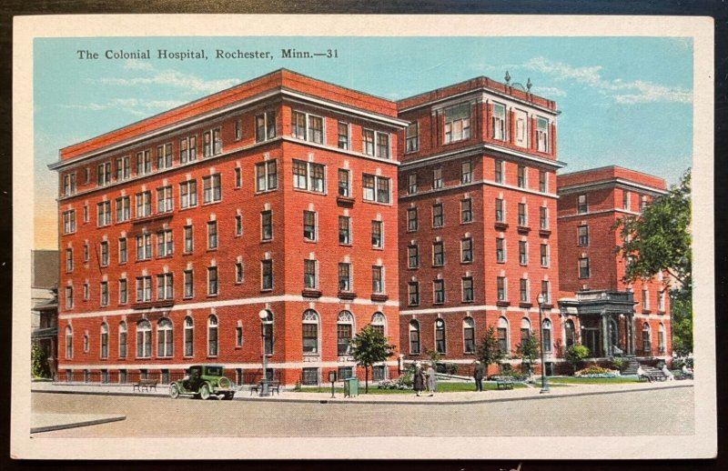 Vintage Postcard 1915-1930 The Colonial Hospital, Rochester, Minnesota