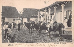 GINETES EN BOYES MEXICO TO USA POSTCARD 1905