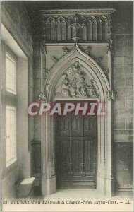 Old Postcard 59 Bourges door entrance to the palace chapel Jacques heart