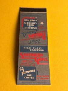 Matchbook Cover Southern Grill Phillips Drive In Hot Springs, Arkansas MB182