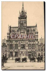 Compiegne - Place of L & # 39 Hotel de Ville - Old Postcard