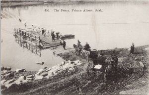 The Ferry Prince Albert SK Saskatchewan c1908 Alexander MB Cancel Postcard H31