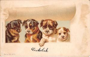 B70947 Dogs Chien Nice litho Germany