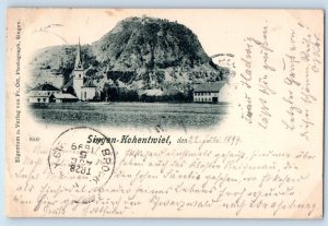 Baden-Württemberg Germany Postcard Singen Hohentniel 1899 Antique Posted