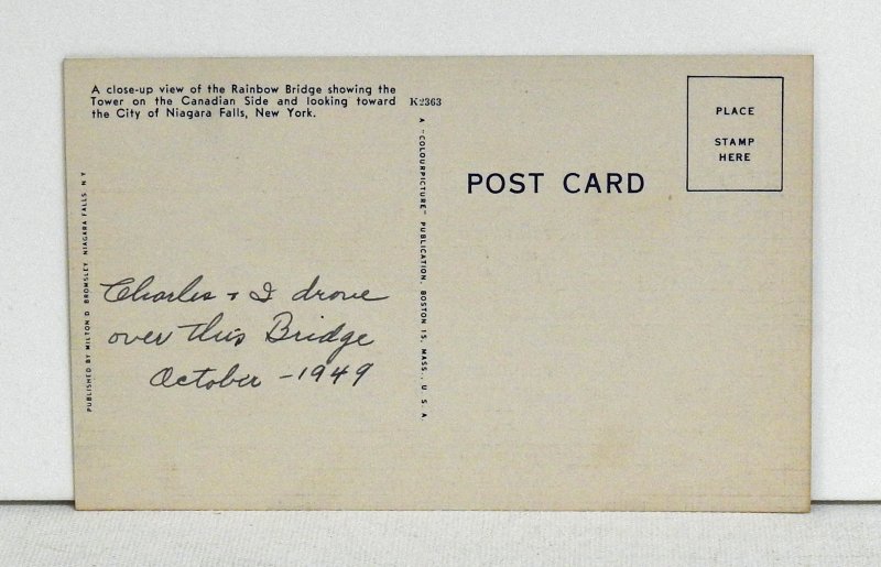 Rainbow Bridge, Niagara Falls - Postcard