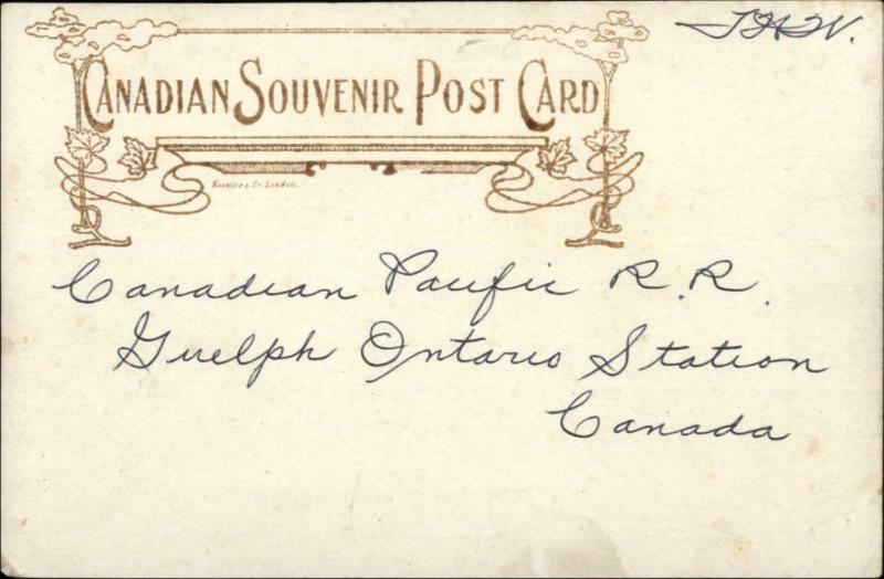 Guelph Ontario CPR RR Train Depot Station c1905 Souvenir Postcard