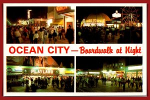 New Jersey, Ocean City - Boardwalk At Night - [NJ-277]
