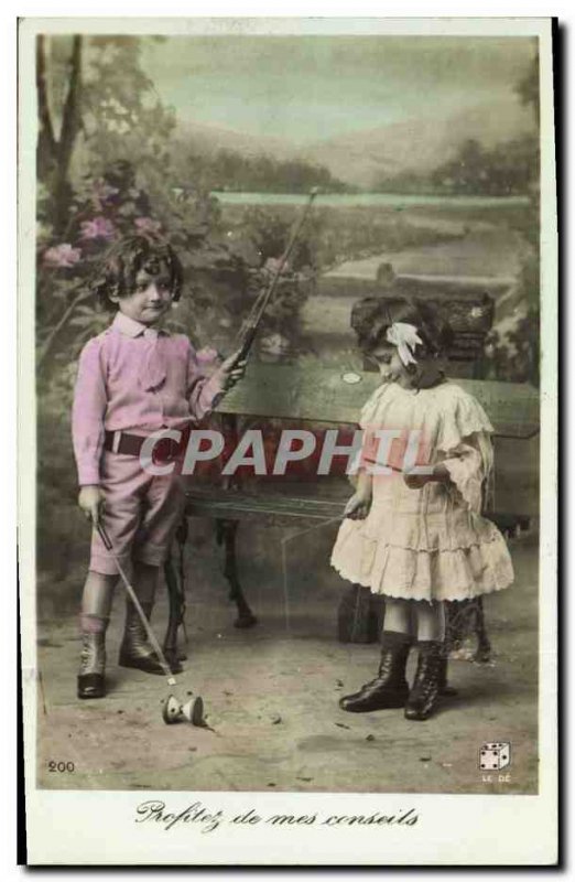 Old Postcard Diabolo Child