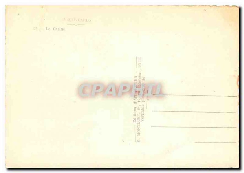 Modern Postcard The Monte Carlo Casino Monaco