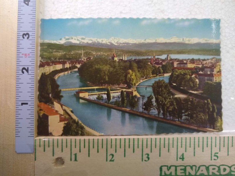 Postcard Limmat und Sihl, Zürich, Switzerland