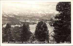 Galena Summit Idaho ID US Highway 93 Real Photo Vintage Postcard