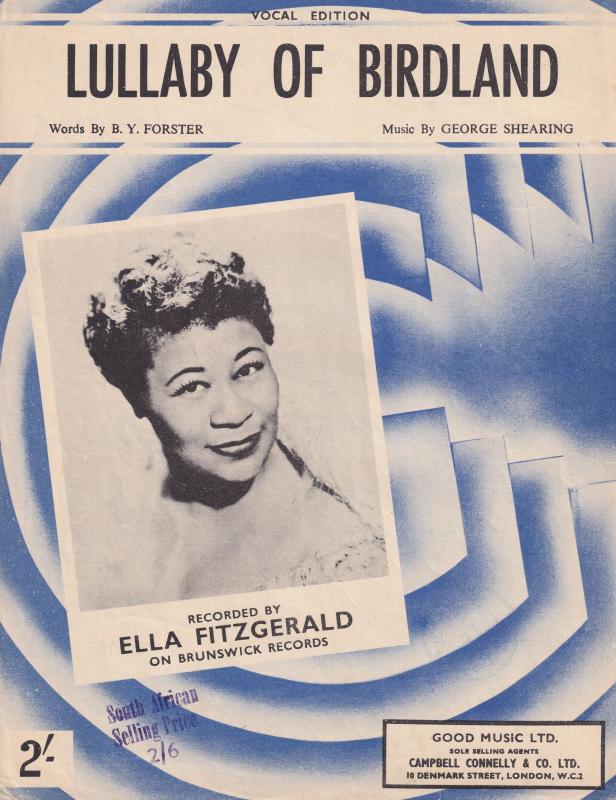 Lullaby Of Birdland Ella Fitzgerald 1950s Sheet Music