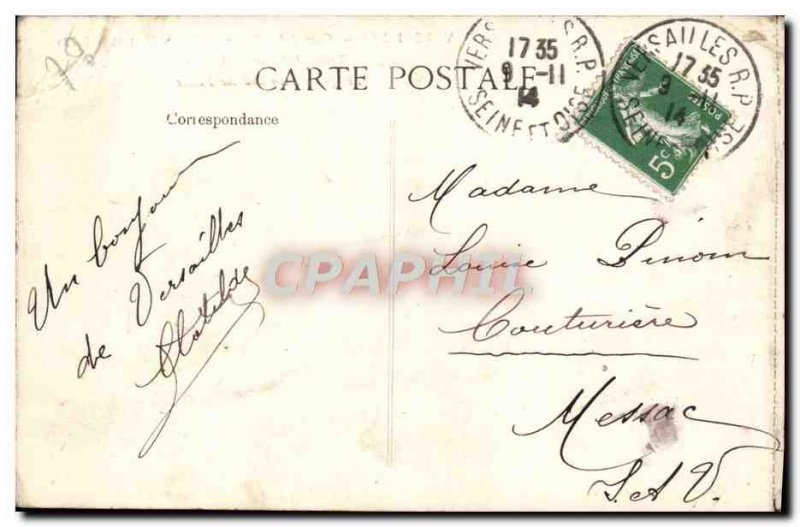 Old Postcard Versailles Char d & # 39Apollon Green Carpet and palate
