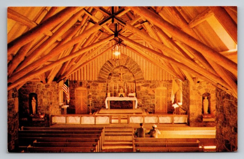 Interior View Our Lady Of The Mountains Church Colorado Vintage Unposted