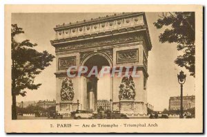 CARTE Postale Old Paris Arc de Triomphe