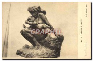 Old Postcard L & # 39Amour Passes Rodin