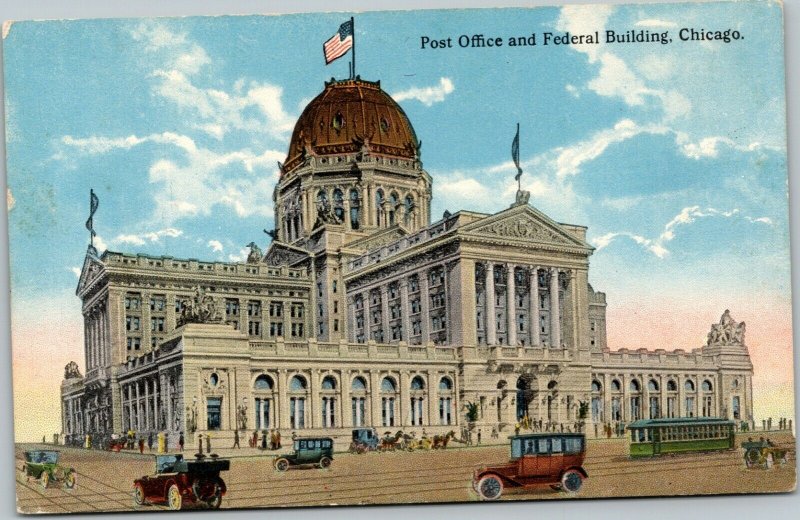 postcard Illinois - Post Office and Federal Building, Chicago