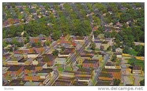 Aerial of Newton, North Carolina, 40-60s