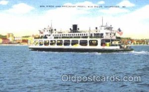 Coronado Ferry, San Diego, CA, USA Steamer Ship Unused 